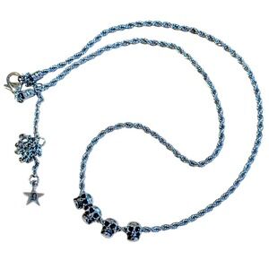 Dalmata D golf skull Necklace stainless steal Gothic Punk rope chain designer